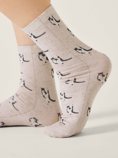 Носки со льном из лимитированной коллекции BEST FRIENDS «Растяжка» - купить в интернет-магазине Conte