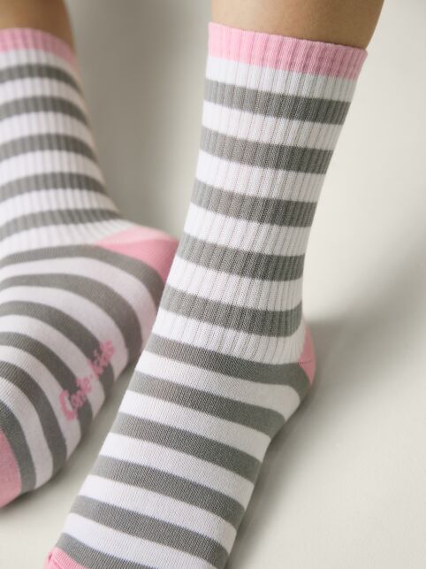 Удлиненные носки в контрастную полоску - купить в интернет-магазине Conte