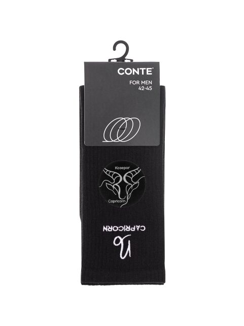 Удлинённые хлопковые носки с вышивкой «Козерог» - купить в интернет-магазине Conte