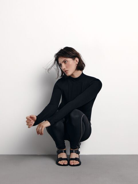 Леггинсы с кожаными вставками NEW LUX SHAPE (коробочка) - купить в интернет-магазине Conte