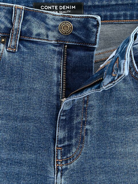 Джинсы skinny с эффектом потёртостей и необработанным краем CON-721 - купить в интернет-магазине Conte