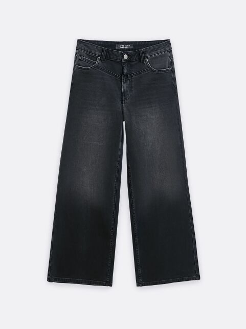 Чёрные джинсы wide leg с кокеткой CON-801 - купить в интернет-магазине Conte