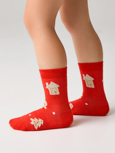 Носки с рисунком «Новогодние пряники» зимняя коллекция - купить в интернет-магазине Conte