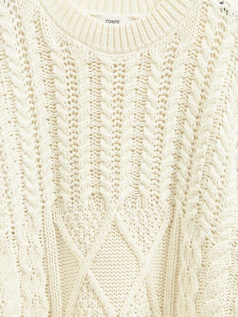 Джемпер с объёмным переплетением из пряжи с хлопком LDK 24140 - купить в интернет-магазине Conte