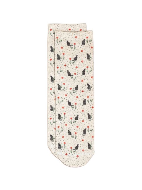 Носки со льном из лимитированной коллекции BEST FRIENDS «Котики в цветах» - купить в интернет-магазине Conte