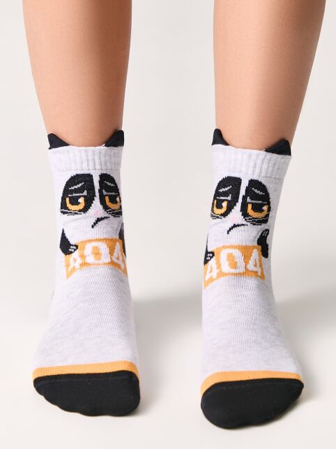 Короткие носки с декоративными ушками «Енот» - купить в интернет-магазине Conte