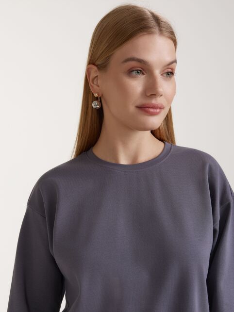 Лонгслив свободного кроя из хлопка LD 3142 Лонгслив свободного кроя из хлопка LD 3142 - купить в интернет-магазине Conte