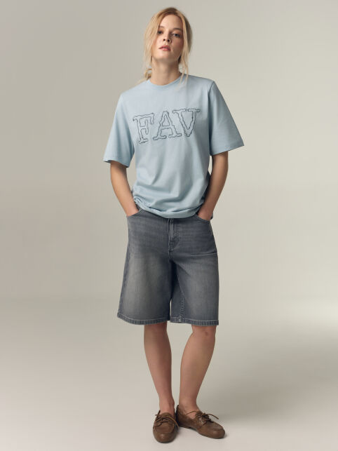 Футболка из хлопка с вышивкой «FAV» LD 3452 - купить в интернет-магазине Conte