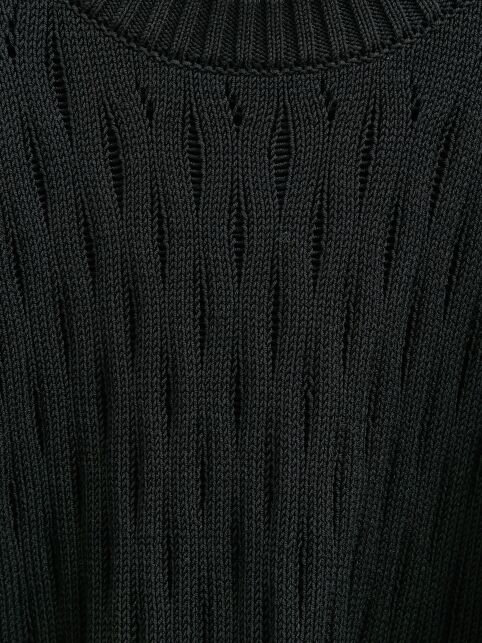 Ажурный джемпер свободного силуэта из пряжи с хлопком LDK 24119 - купить в интернет-магазине Conte