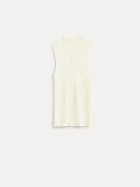 Топ с воротником-стойкой из пряжи с хлопком и модалом LDK2560 - купить в интернет-магазине Conte