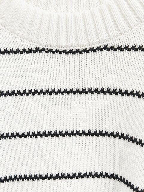 Джемпер объёмного силуэта в полоску из пряжи с хлопком LDK 24114 - купить в интернет-магазине Conte