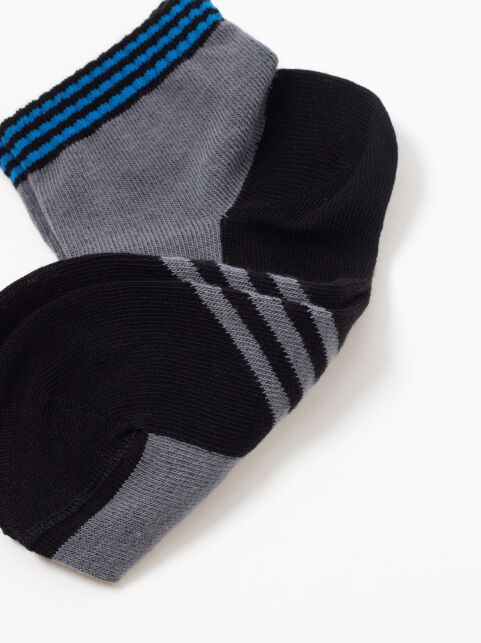 Короткие серо-синие спортивные носки ACTIVE lycra®, модель 955 - купить в интернет-магазине Conte