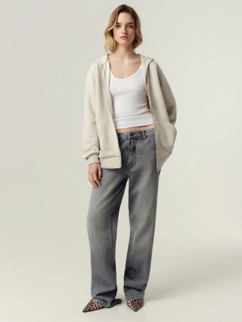 Объёмное худи из футера с капюшоном и карманами LJ 3375 - купить в интернет-магазине Conte