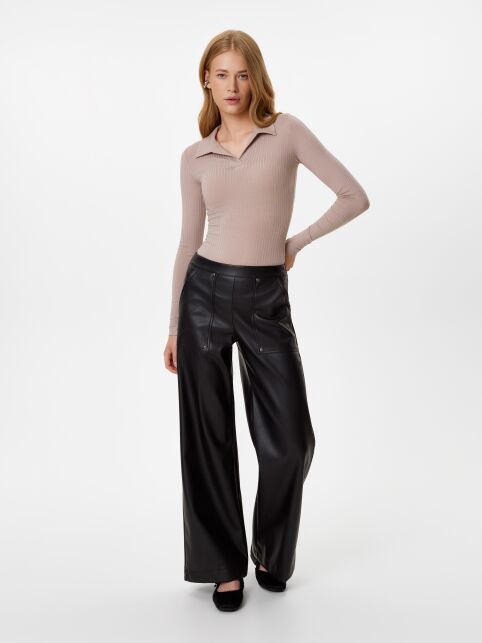 Боди в рубчик с отложным воротником LBD 3453 - купить в интернет-магазине Conte