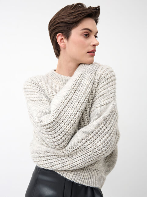 Джемпер умеренно свободного силуэта из пряжи с шерстью LDK 24137 - купить в интернет-магазине Conte
