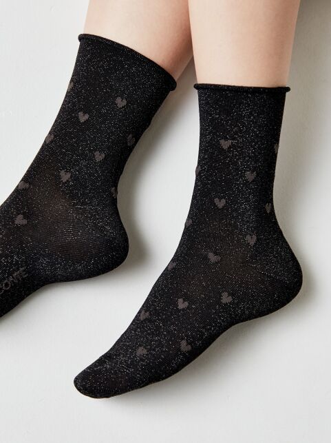 Удлиненные носки FANTASY с люрексом, модель 592 Удлиненные носки FANTASY с люрексом, модель 592 - купить в интернет-магазине Conte