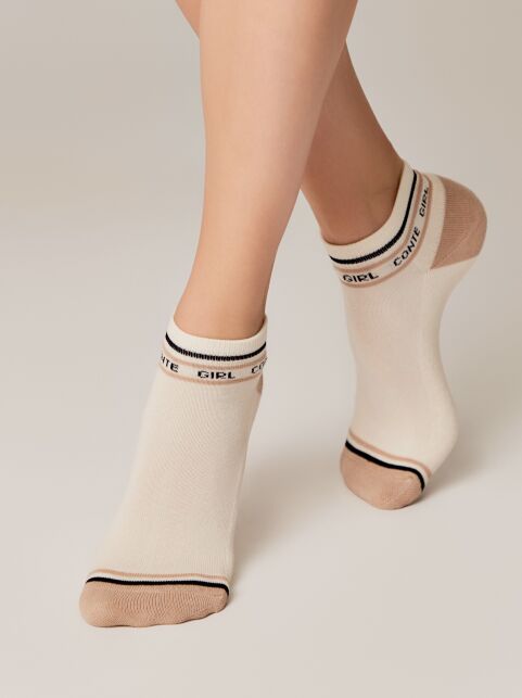 Короткие носки из хлопка с махровой стопой "Conte girl" - купить в интернет-магазине Conte