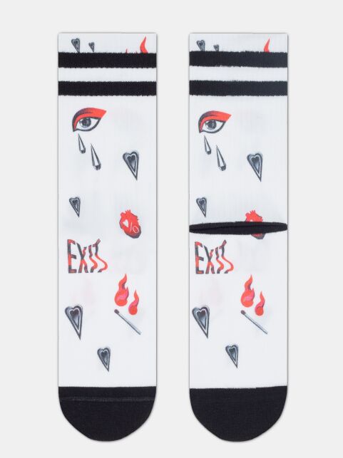 Удлиненные носки с абстрактным рисунком, модель 659 - купить в интернет-магазине Conte