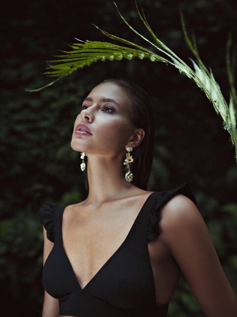 Лиф с мягкими чашками и воланами VIBES BLACK - купить в интернет-магазине Conte