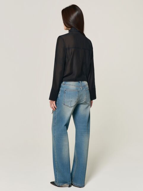 Рубашка-блуза с рюшами из полупрозрачной ткани LBL 3522 - купить в интернет-магазине Conte