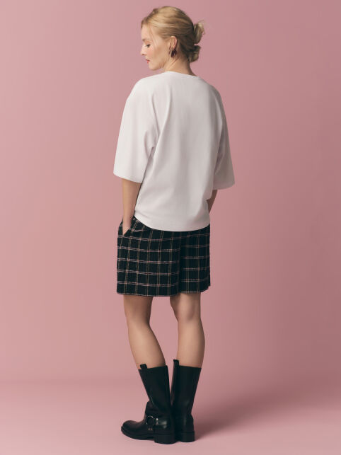 Футболка из хлопка с накладным карманом и вышивкой в сердечки LD 3451 - купить в интернет-магазине Conte