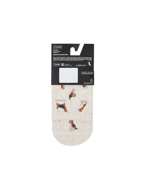 Носки со льном из лимитированной коллекции BEST FRIENDS «Бигль» - купить в интернет-магазине Conte