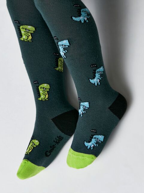 Хлопковые колготки с рисунком «Stay happy» Хлопковые колготки с рисунком «Stay happy» - купить в интернет-магазине Conte