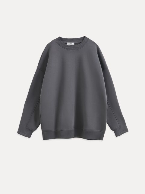 Свободный свитшот из футера с акцентными манжетами LD 3229 - купить в интернет-магазине Conte