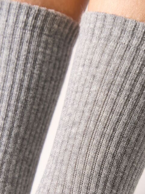 Удлиненные детские носки из хлопка в рубчик Удлиненные детские носки из хлопка в рубчик - купить в интернет-магазине Conte