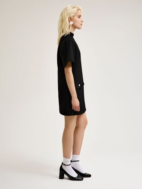 Платье-mini из твида с воротником-стойкой LPL 3269 - купить в интернет-магазине Conte