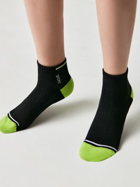 Короткие черные спортивные носки ACTIVE lycra®, модель 957 - купить в интернет-магазине Conte