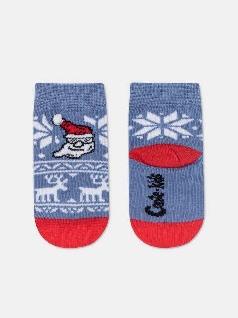 Новогодние детские носки для самых маленьких с рисунком «Новогодний орнамент» - купить в интернет-магазине Conte
