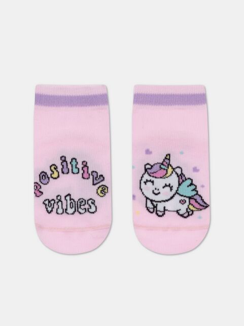 Хлопковые носки с рисунками "Positive vibes" - купить в интернет-магазине Conte