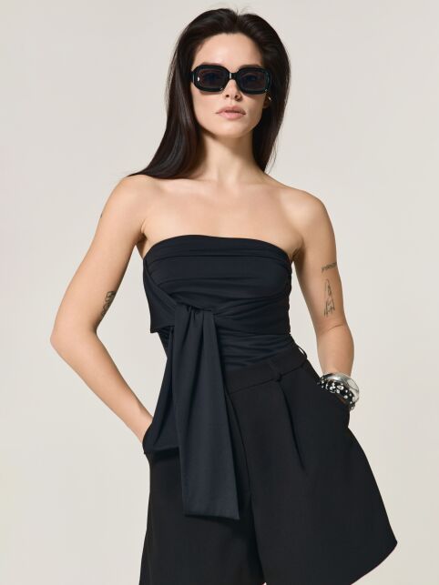 Топ-бандо со сборкой и декоративный узлом LBL 3499 - купить в интернет-магазине Conte