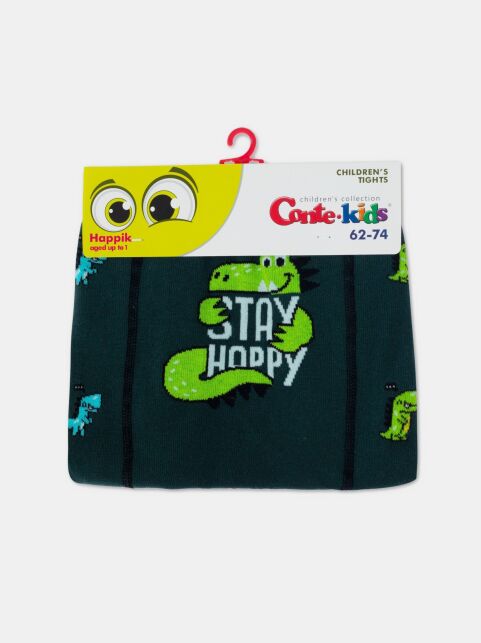 Хлопковые колготки с рисунком «Stay happy» Хлопковые колготки с рисунком «Stay happy» - купить в интернет-магазине Conte