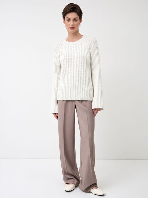 Джемпер объёмного силуэта из хлопковой пряжи LDK 24117 - купить в интернет-магазине Conte