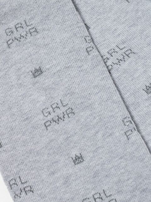 Колготки из хлопка с рисунками «GRL PWR» - купить в интернет-магазине Conte