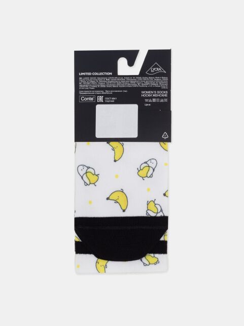 Удлиненные носки из лимитированной коллекции с рисунком «Bananas» - купить в интернет-магазине Conte