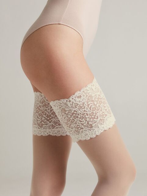 Свадебные чулки женские с ажурной резинкой AMORE - купить в интернет-магазине Conte