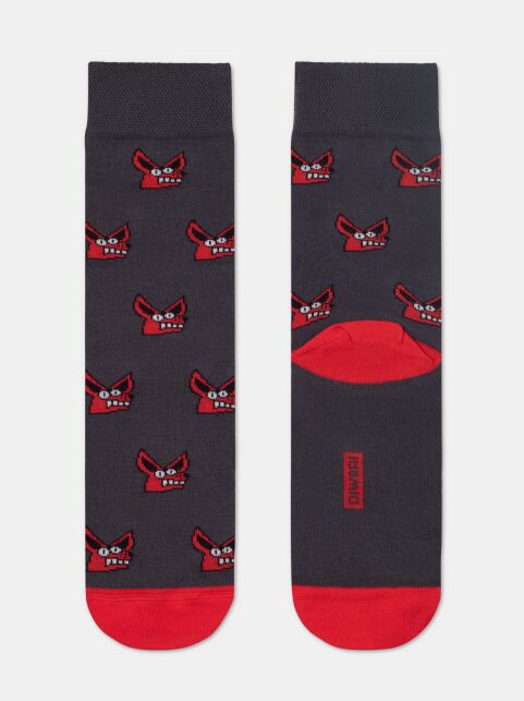 Хлопковые носки с рисунком «Fox», модель 193 - купить в интернет-магазине Conte
