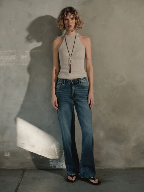 Топ прилегающего силуэта из пряжи с хлопком и модалом LDK2559 - купить в интернет-магазине Conte