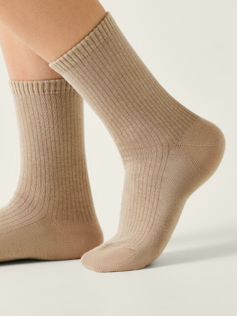 Удлинённые хлопковые носки CLASSIC в рубчик - купить в интернет-магазине Conte