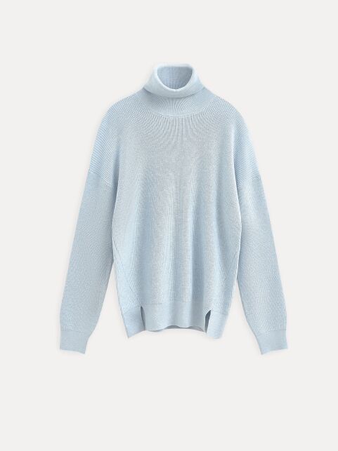 Джемпер свободного силуэта с отложным воротником стойкой LDK 24108 - купить в интернет-магазине Conte