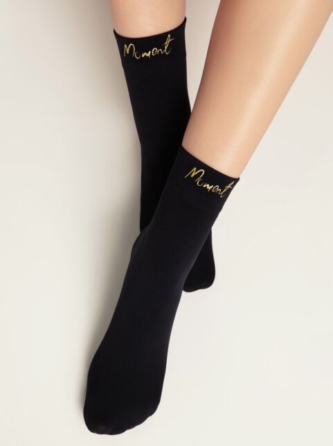 Матовые носки с сияющей термоаппликацией Moment - купить в интернет-магазине Conte