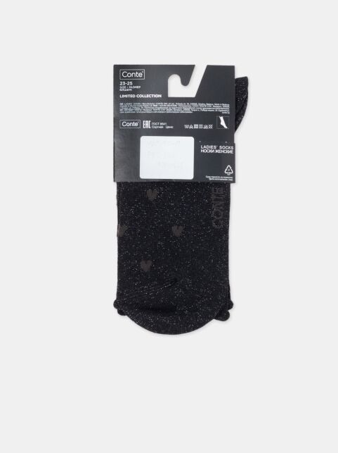 Удлиненные носки FANTASY с люрексом, модель 592 Удлиненные носки FANTASY с люрексом, модель 592 - купить в интернет-магазине Conte