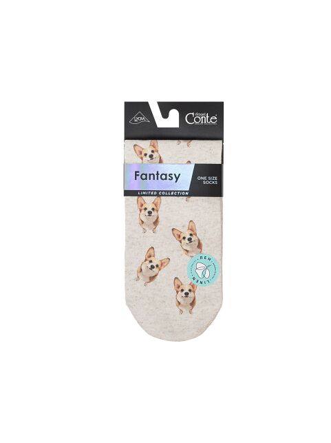 Носки со льном из лимитированной коллекции BEST FRIENDS «Корги» - купить в интернет-магазине Conte