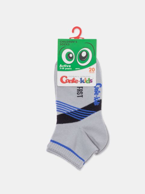 Короткие светло-серые спортивные носки ACTIVE lycra®, модель 956 - купить в интернет-магазине Conte