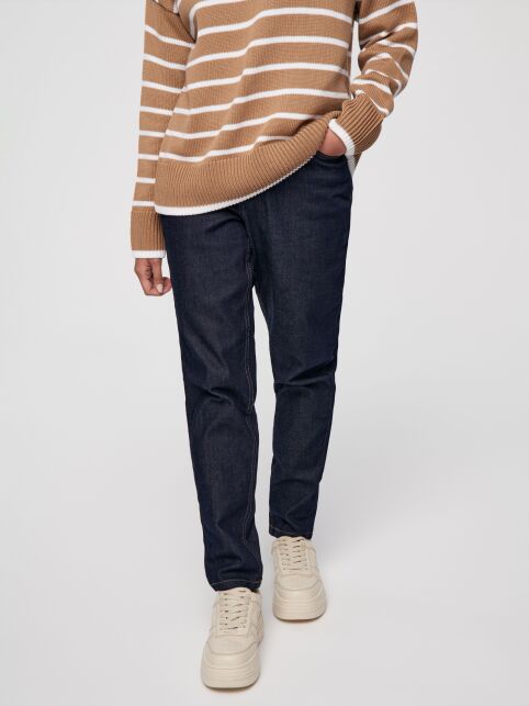 Джинсы mom с высокой посадкой из raw-денима CON-546 - купить в интернет-магазине Conte