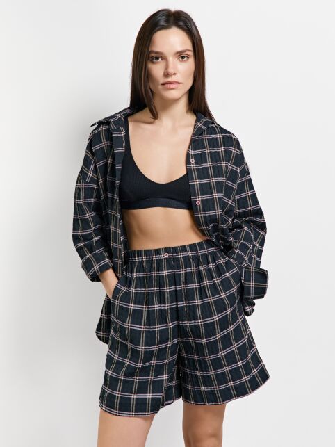 Шорты в клетку из хлопковой ткани LS 3471 - купить в интернет-магазине Conte