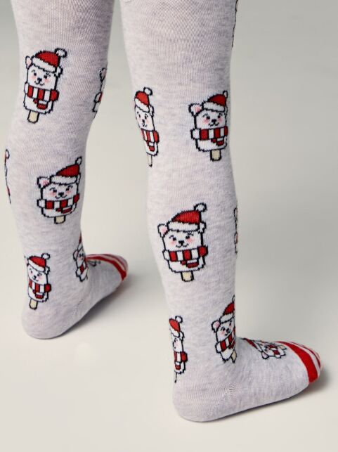 Новогодние хлопковые колготки с рисунком «Мишки» - купить в интернет-магазине Conte